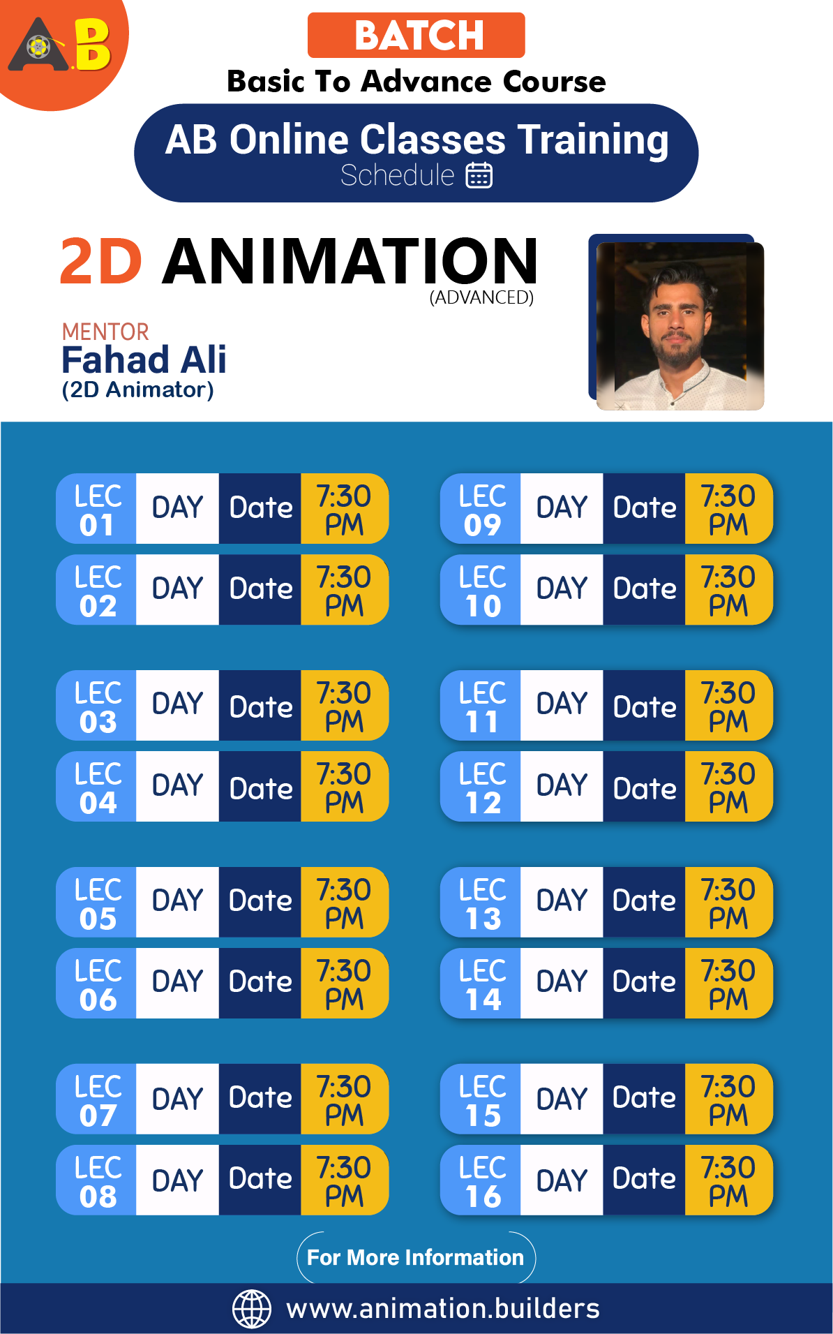 Animation Schedule